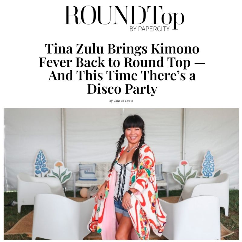 Tina Zulu Brings Kimono Fever Back to Round Top — And This Time There’s a Disco Party